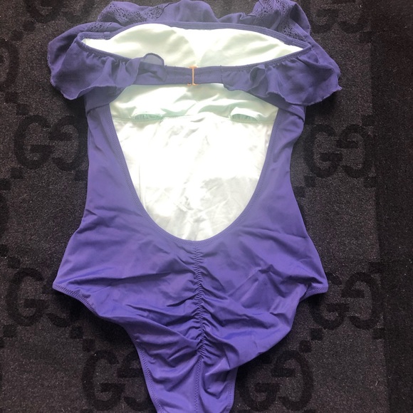 Victoria Secret Flounce One Piece in Blue Small - Picture 4 of 6